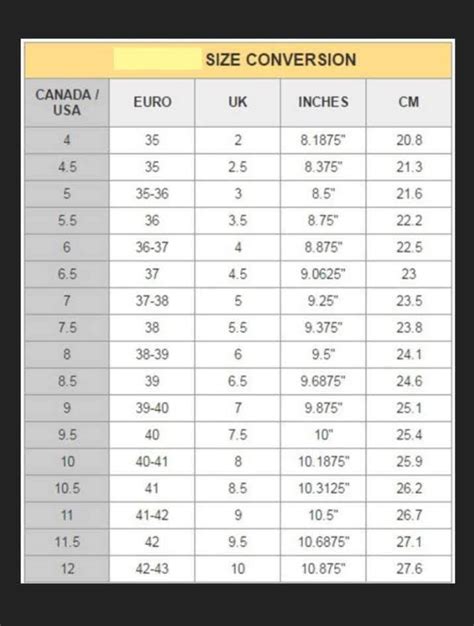 hermes shoe size guide